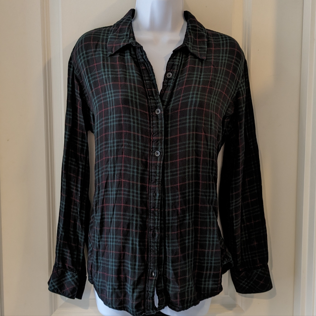 Lee Fitted Flannel Shirt Size Large